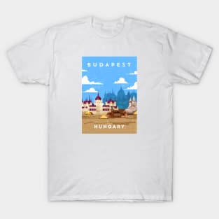 Budapest, Hungary.Retro travel poster T-Shirt